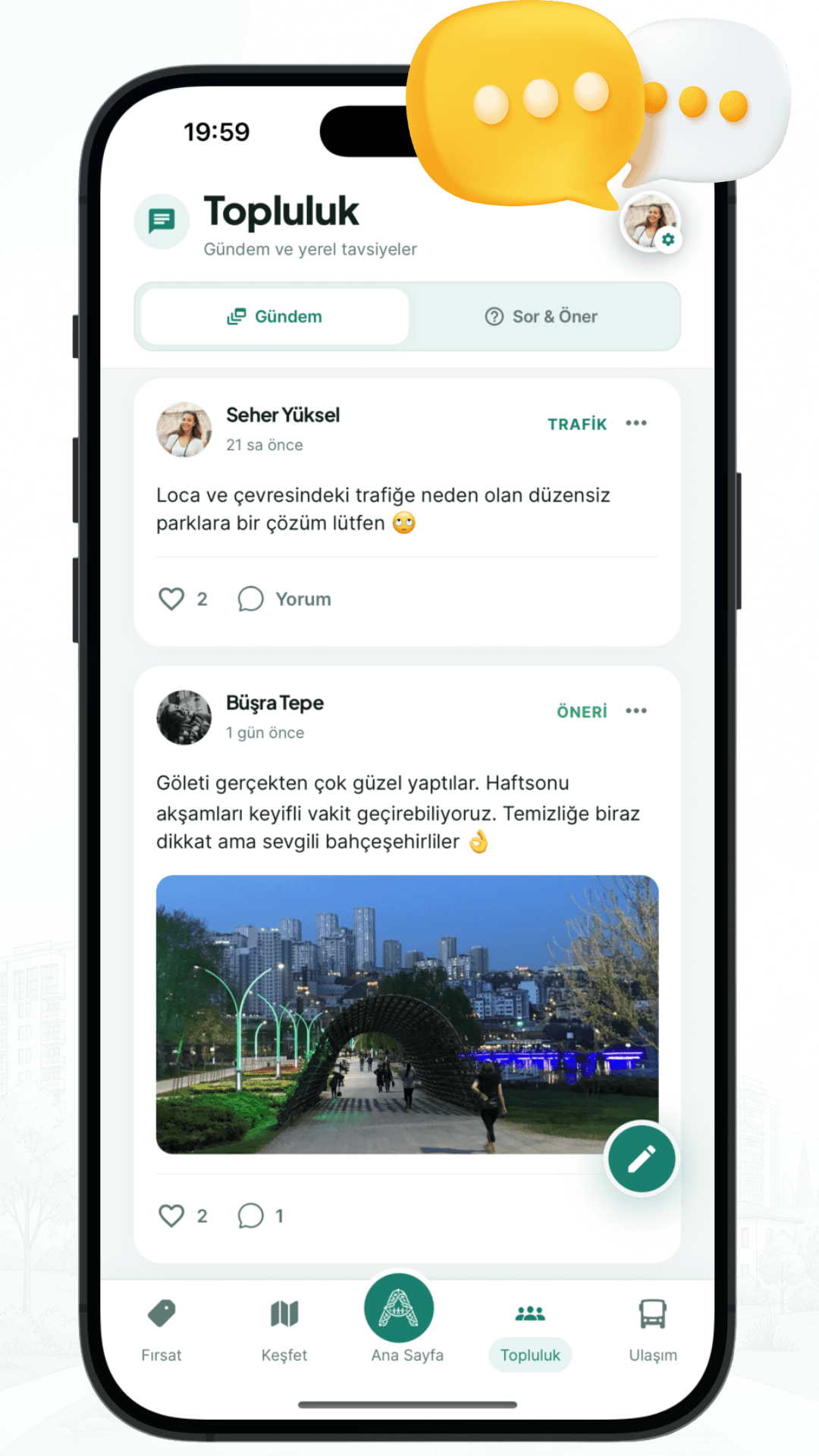 Topluluk: Komşuna sor, gündemi takip et